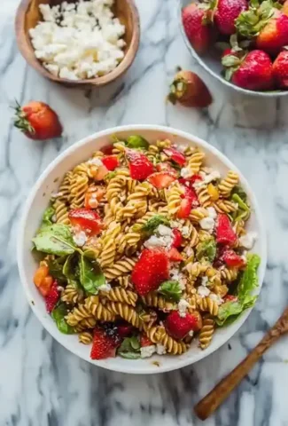 Balsamic Strawberry Pasta Salad