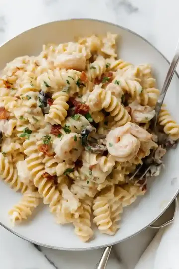 Cheesy Chicken Bacon Ranch Pasta