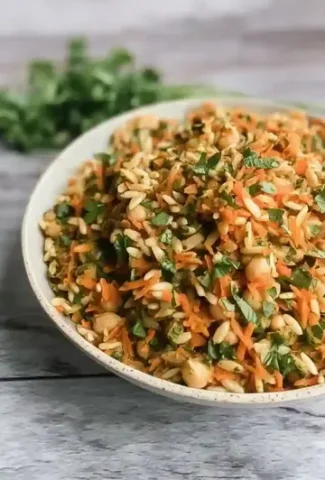 Chickpea Orzo Carrot Salad Recipe