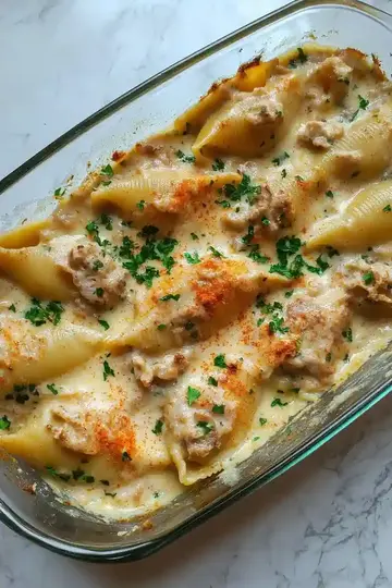 Creamy Seafood Stuffed Shells