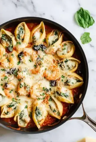 Creamy Spinach Ricotta Stuffed Shells