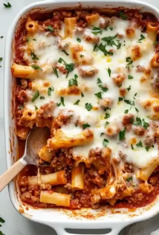 Easy Baked Ziti with Cheese