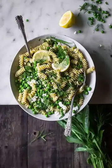 Light Spring Pea Pasta Salad