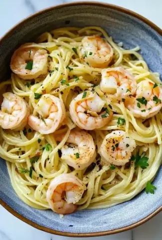 Quick Shrimp Aglio e Olio Pasta
