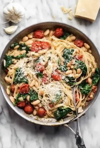 Quick Tuscan White Bean Pasta