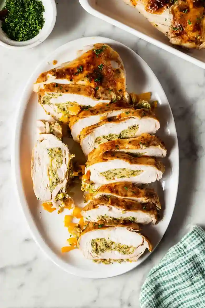 Air Fryer Broccoli Stuffed Chicken Breasts - 2