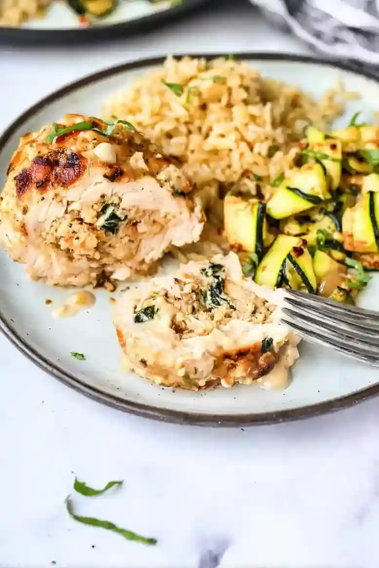 Air Fryer Spinach Stuffed Chicken Breast - 2