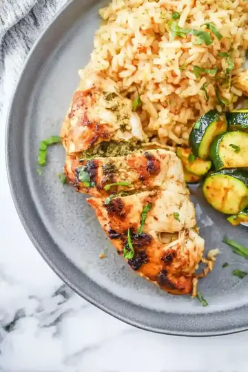 Air Fryer Spinach Stuffed Chicken Breast