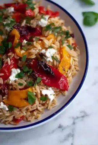 Delicious Orzo and Roast Pepper Salad