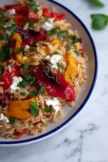 Delicious Orzo and Roast Pepper Salad