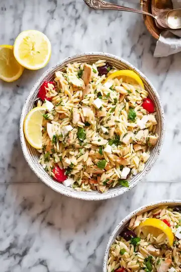 Easy Lemon Chicken Orzo Salad