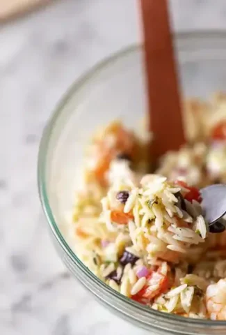 Mediterranean Shrimp Orzo Salad Recipe