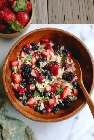 Refreshing Berry Caprese Orzo Salad